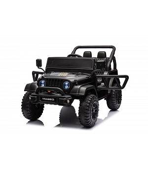 JEEP LITTLE 24V PARA NIÑOS, 1-4 AÑOS, una plaza, RC, NEGRO  INDA622-LE-YSA8813